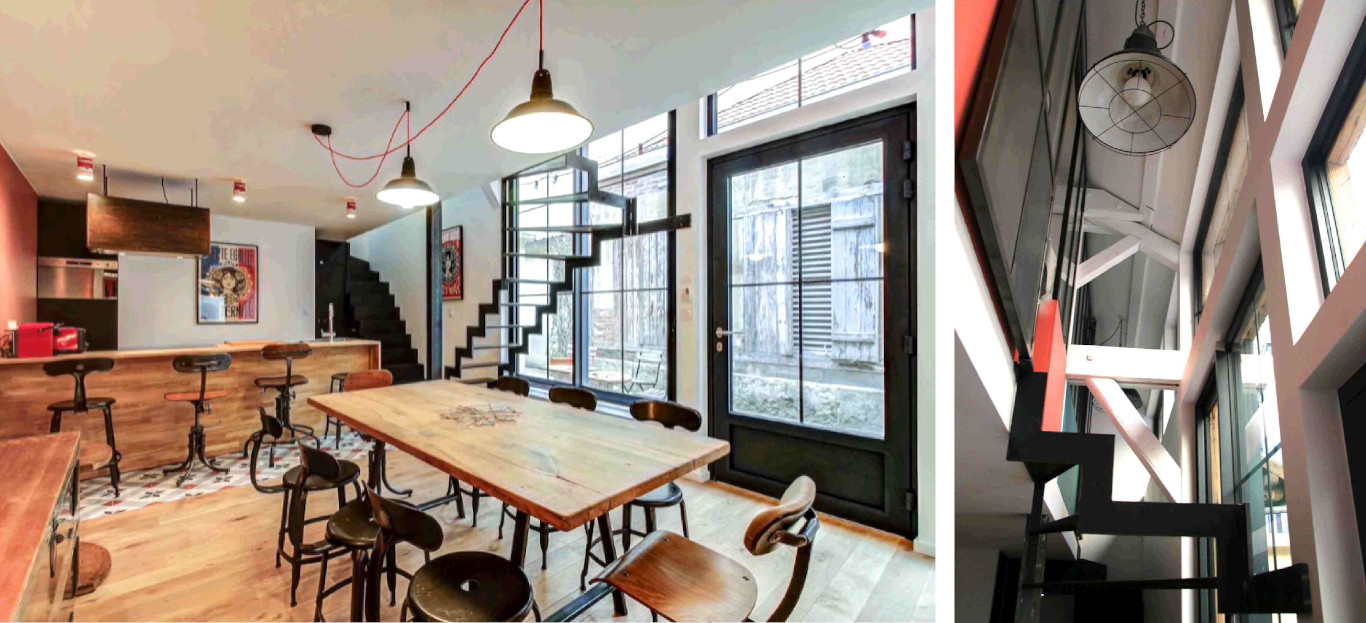 Julie Drevet Architecte d'intérieur Designer : 	CHAPEAU ROUGE - RÉNOVATION D'UN BÂTIMENT ANCIEN POUR LA CRÉATION D'UNE LOCATION DE TOURISME